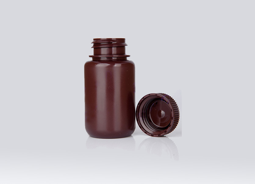 廣口試劑瓶，棕色，125ml